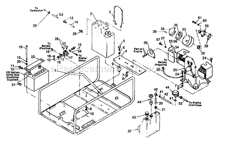 Page D Diagram and Parts List for 8754-1  Briggs and Stratton Generator